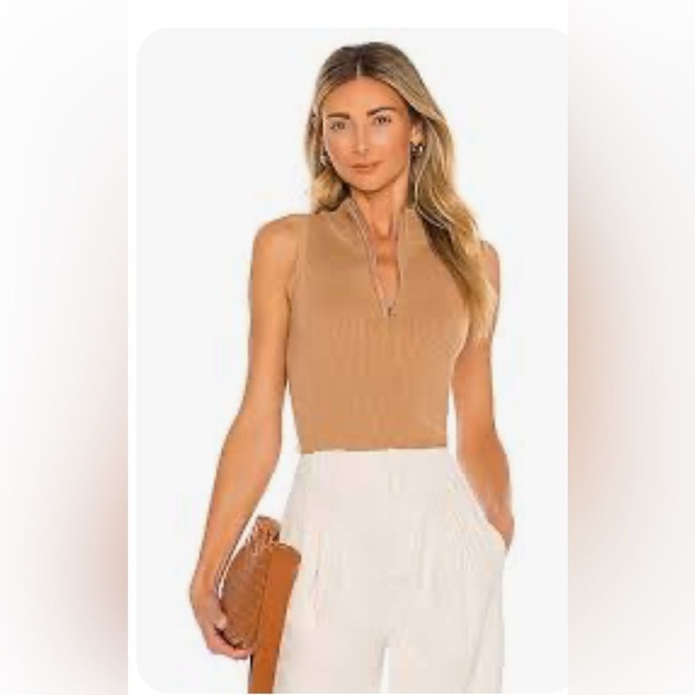 Heartloom ribbed knit Beatrix Top Camel colour top Size M